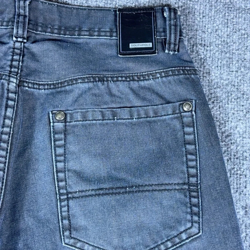Y2K Southpole Authentic Collection Mens Black Faded Straight Leg Jeans W32 L32